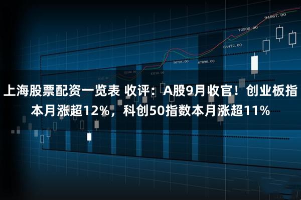 上海股票配资一览表 收评：A股9月收官！创业板指本月涨超12%，科创50指数本月涨超11%